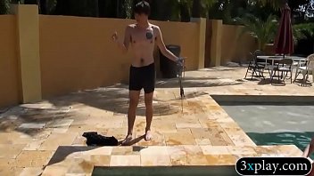 Tight babes get their wet pussies pounded by the pool
